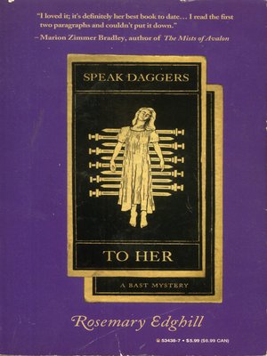cover image of Speak Daggers to Her